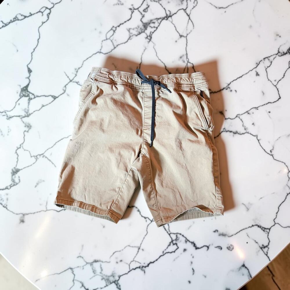 Hollister Men's Small Khaki Jogger Shorts Elastic Drawstring Waist